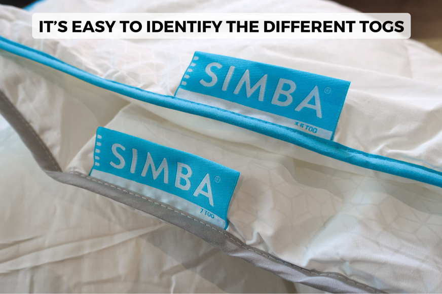 two simba hybrid 3-in-1 duvets with tog rating labels and piping